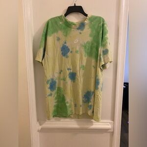 Nike Tie-Dye Tee in Green & Blue